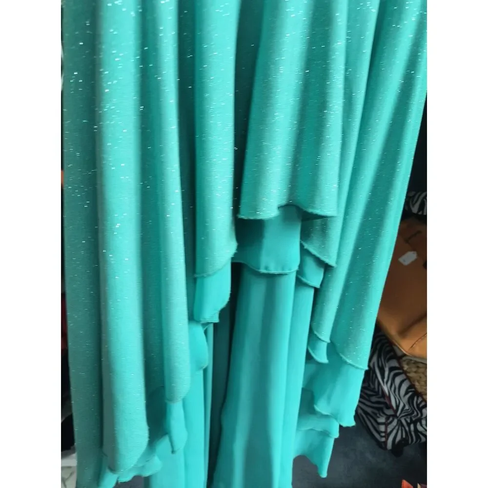 Vintage City Triangles Y2K Teal Mermaid Gown - Sea & Sand Collection - Size S/M - Picture 5 of 5